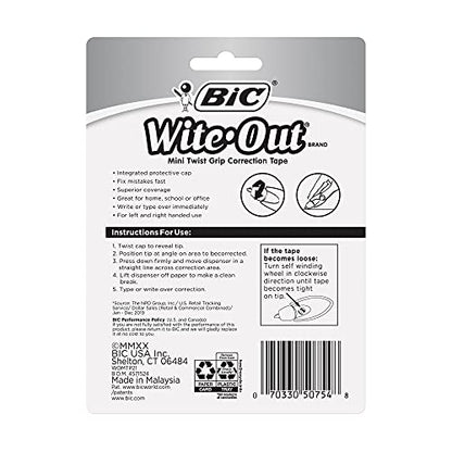 BIC Wite-Out Brand EZ Correct Correction Tape, White, 2-Count - size: 2 Count (Pack of 1)