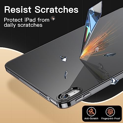 JETech Case for iPad (A16) 11th/10th Generation (2025/2022), Soft TPU Transparent Slim Shockproof Tablet Cover (Black) - color: Black, size: iPad (A16) 11 / 10 (2025/2022)