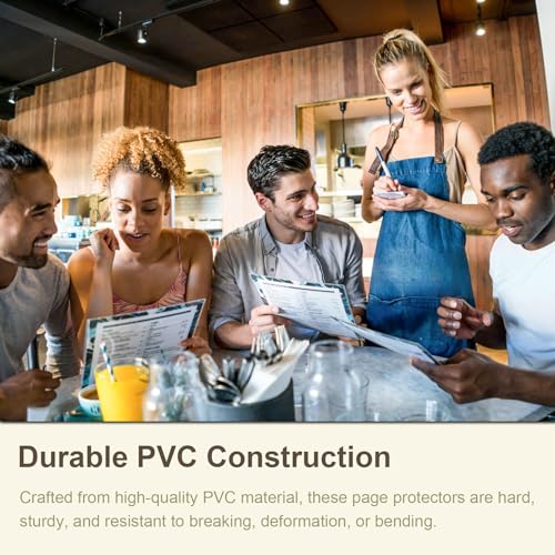 6 Pcs 8.5 x 11'' Rigid Print Protectors, Clear Rigid Top loaders Plastic Paper Page Protectors, Clear Plastic Page Protectors for Photos and Documents
