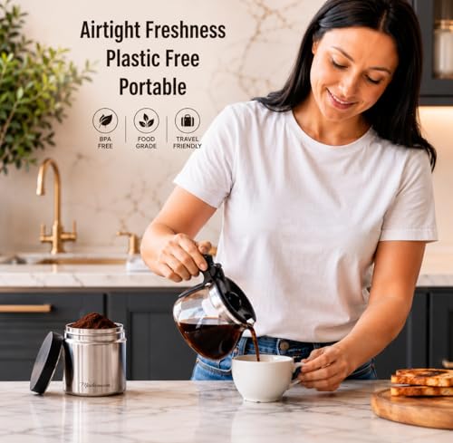 Modaniam Travel Stainless Steel Lunch Containers, Food Jar Travel Containers, Snack Containers, Portable Metal Lunch Box For Yogurt, Oatmeal, Leak Proof, Vanilla - Set of 3 8OZ+16 OZ+ 24 OZ - color: Vanilla: Set of 3 Canisters 8OZ + 16 OZ + 24 OZ