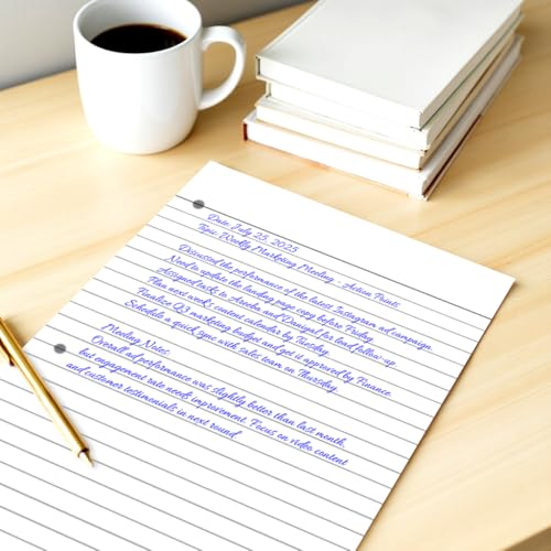 Loose Leaf Paper, 50 Sheets, Wide Ruled Filler Notebook Paper, 8" x 10.5", Bulk Notebook Papers,3 Hole Punched Loose Leaf Paper for 3 Ring Binders,Loose Leaf Office Paper, (White)