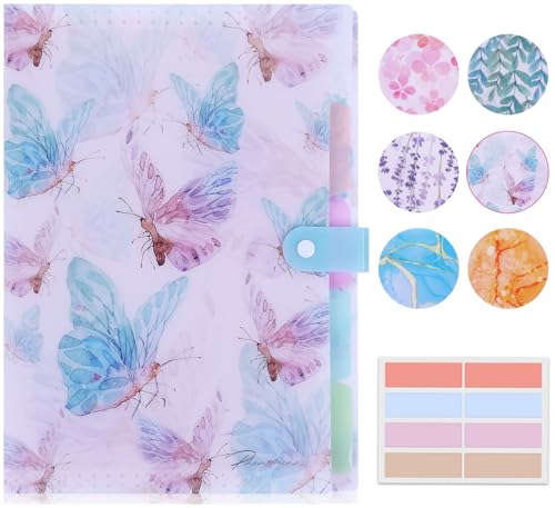 Forest Series Expanding File Folder Stylish Funky Cute Retro Document Organizer with Natural Scenes for Students,Teachers & Freelancers - Blue Butterfly - color: Nature/Blue Butterfly