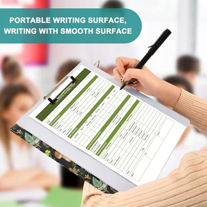 3 Ring Binder with Clipboard, D Rings Holds 200 Sheets, Heavy Duty Binders Folder for School Office, Waterproof PVC Cover with 3 Interior Clear Pockets, Mushrooms Black