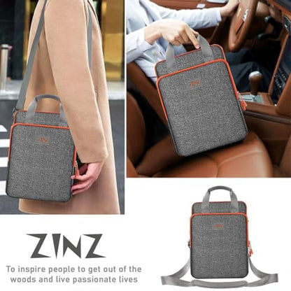 ZINZ Laptop Case 12.9 13 Shoulder Bag, Expandable Handbag with Valuables Compartment Compatible with MacBook Air/Pro/Neo 13" M5/M4/M3/M2/M1, iPad 12.9/13/11, Water-Resistant & Shockproof,L01G05 - color: L01g05, size: 13"