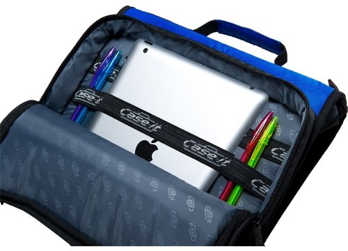 Case-it Universal Zipper Binder | 2-Inch O-Rings, 13-Inch Laptop/Tablet Padded Pocket, 400 Sheet Capacity, Multiple Storage Pockets & Shoulder Strap | School & Office Organizer | LT-007 Purple