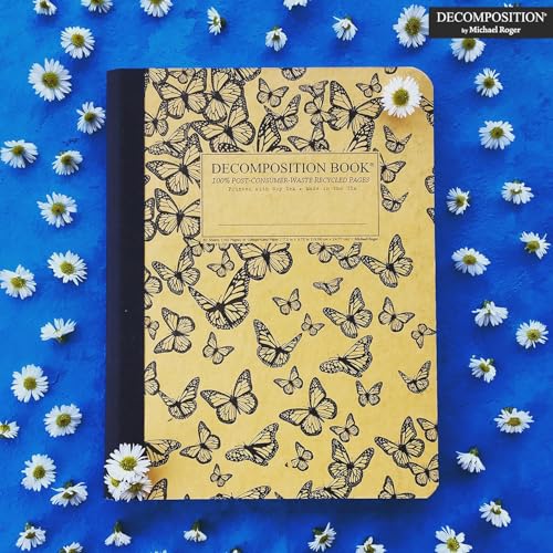 Decomposition Monarch Migration College Ruled Composition Notebook - 9.75 x 7.5 Journal with 160 Lined Pages - Cute Notebooks for School Supplies, Home & Office - 100% Recycled Paper - Made in USA - color: Monarch Migration