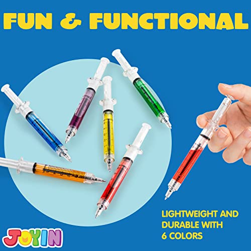 JOYIN 36pk Retractable- Syringe Pens Bulk Party Favors Fun Nurse Pens, Multi Color Novelty Nursing School Supplies, Classroom Goodie Bags Party Favors