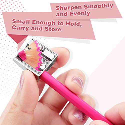 Tamaki 8 Pack Handheld Metal Pencil Sharpener with 2 Holes | Sharpener for Schools, Offices, Homes, Art Projects
