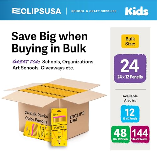 Sharpened Pencils #2 Bulk, Classroom Must Haves School Supplies, Number 2 Pencils Bulk Office Supplies, 12 Pencils Per Box (24 Boxes) - style: 24 Boxes
