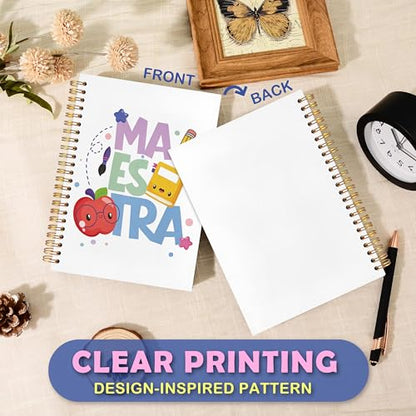JUDFNCDE Teacher Maestra Appreciation Gifts, Regalo Para Maestra,Spanish Educator Supplies Hardcover Notebook Journal 5.5 x 8.3 - color: Maestra