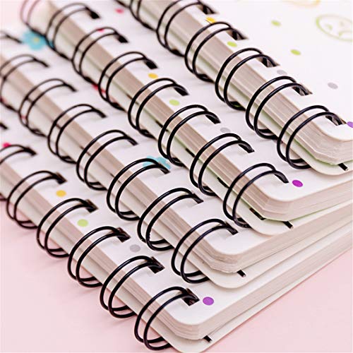 Yansanido Small Spiral Notebook, 4 Pcs 3.14 Inch x 4.13 Inch 4 Style Design Thick Hardcover Blank Pages 80 Sheets -160 Pages Journals for Study and Notes(Spiral 3.14 x4.13 Inch 4set, 3.14 x4.13 Inch)