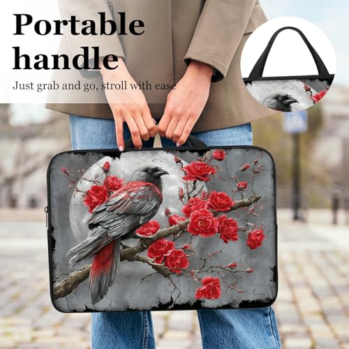 17 17.3 inch Laptop Sleeve with Handle, Crow Water‑Resistant Laptop Carrying Case for HP 17.3 inch Laptop/HP Envy 17/Dell Inspiron 17/Lenovo Ideapad 17.3 - color: Crow, size: 17-17.3 inch Devices