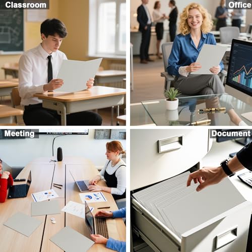 Folders with Pockets, LAYZZ 30 Pack Paper Pocket Folders, 2 Pocket File folders Fits Letter Size Paper, for School Office and Home (Grey) - color: Grey