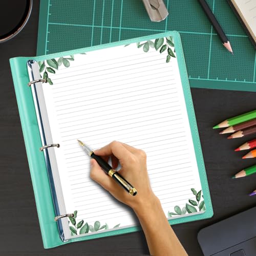 (3-Pack) Letter Size Lined Refill Paper, 3-Hole Punched Ruled Filler Paper, 300Sheets / 600Pages Loose-Leaf Line Paper, 100gsm White Paper, 8.5'' x 11'', Leaf - size: 300 Sheets, style: 3-Hole