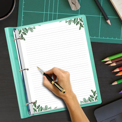 (3-Pack) Letter Size Lined Refill Paper, 3-Hole Punched Ruled Filler Paper, 300Sheets / 600Pages Loose-Leaf Line Paper, 100gsm White Paper, 8.5'' x 11'', Leaf - size: 300 Sheets, style: 3-Hole