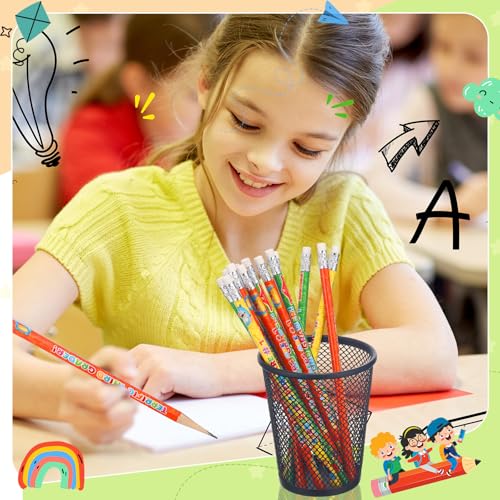 Tenceur Fifth Grade Pencils, 48 Pcs 5th Graders Pencils with Erasers, 3 Motivational, Welcome to Fifth Grade Student Gifts from Teacher, Classroom Rewards Back to School Supplies - color: 5th Graders