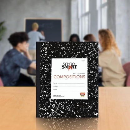 School Smart Flexible Cover Ruled Composition Book, 8-1/2 x 7 Inches, 40 Pages