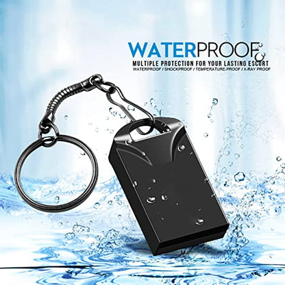 Super Mini USB Flash Drives Memory Sticks Pendrives Jumpdrive Thumb Drive with Waterproof Dustproof Shockproof (Black 64GB) - color: Black 64GB