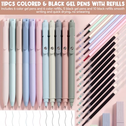 65PCS Aesthetic School Supplies Back to School Supplies Cute Stationary Set | College Essentials Kit with Pencil Case, Pastel Highlighters Gel Pens Mechanical Pencil Set 0.5 0.7 & 2.0mm for Student Girls - color: Pink