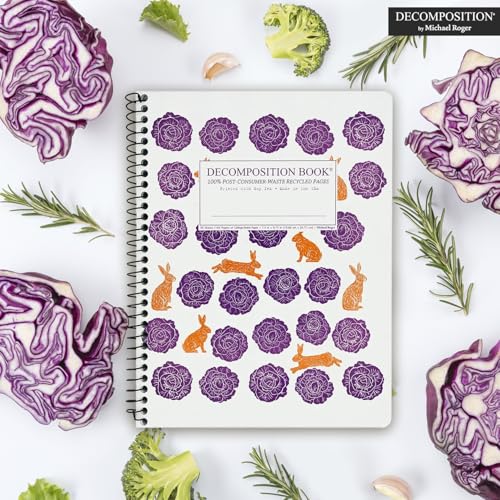 Decomposition Cabbage Patch College Ruled Spiral Notebooks – 9.75 x 7.5 Journal with 160 Lined Pages – Notebooks for School Supplies, Home & Office – 100% Recycled Paper – Made in USA - color: Cabbage Patch