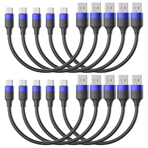 1ft Short USB C Cable for iPhone 15, 10 Pack Bulk USB A to USB C Charger Cord 12 inch, Multipack Type C Cable for Charging Station Compatible with Samsung Galaxy S24 S23 S20 S10 S9 Note 20 10 9 - size: 1 Foot, style: 10P USB-C