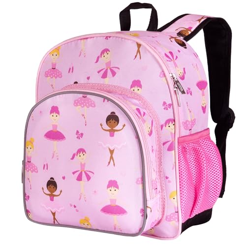 Wildkin 12 Inch Toddler Backpack for Kids, Ballerina | Ages 3-7, insulated front pocket — coordinates with matching Wildkin nap mats and water bottles - color: Ballerina