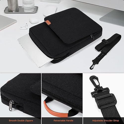 11 inch iPad Air Carrying Bag for 2026 iPad Pro 11 M5 M4 & Air 11 M4 M3, iPad A16 with Magic Keyboard, Protective Travel Shoulder Sleeve Case with Handle, Black - color: Black, size: 11-12.4 inch