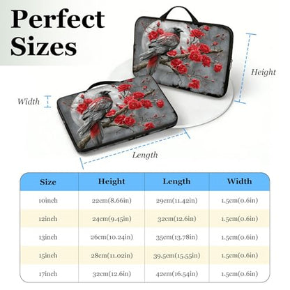17 17.3 inch Laptop Sleeve with Handle, Crow Water‑Resistant Laptop Carrying Case for HP 17.3 inch Laptop/HP Envy 17/Dell Inspiron 17/Lenovo Ideapad 17.3 - color: Crow, size: 17-17.3 inch Devices