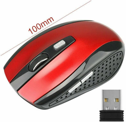 Wireless Mouse - Wireless Mouse for Laptop, 2.4GHz Wireless Mouse with USB Receiver, Ergonomic Mouse with 1600 DPI Optical Resolution, Compatible with Computer & Chromebook - color: Pink