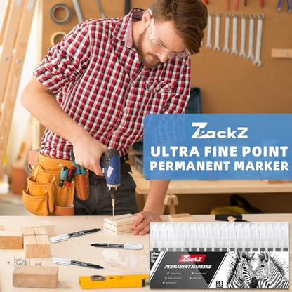 Ultra Fine Point Permanent Black Marker, 18 pack Permanent Markers, Permanent Markers Ultra Fine Tip 0.4 mm Tip, Waterproof & Fade-Proof Ink, Quick Drying, Writing on Paper, Plastic, Metal, Glas - size: 1 Count (Pack of 18)