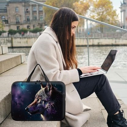 Universal Tablet Laptop Sleeve Case 10 inch, Magic Wolf Slim Carrying Case Durable Handbag Travel Laptop Bag for 7 to 10-inch Laptops/Notebook/Kids Tablet/ipad/eBook Readers - color: Magic Wolf, size: 10 inch