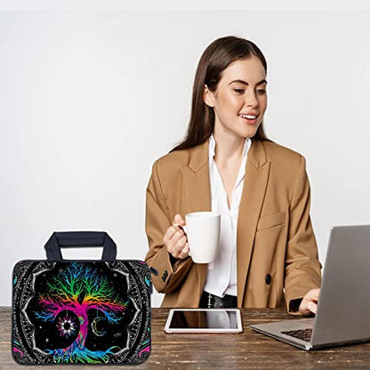 AMARY Laptop Sleeves 11.6" 12" Laptop Handle Bag Neoprene Notebook Carrying Pouch Chromebook Sleeves case (Colorful Tree) - color: Colorful Tree