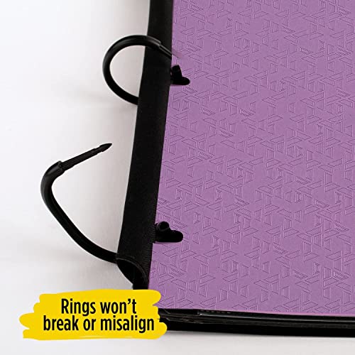 Five Star Flex Hybrid NoteBinder, 1” Binder with Tabs, Notebook and 3-Ring Binder All-in-One, Purple and Five Star Loose Leaf Reinforced Filler Paper, 3 Hole Punched, College Ruled, 80 Sheets