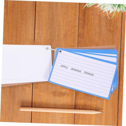OSALADI Lined Flash Cards of Blank Index Cards with Binder Rings Water Resistant for DIY Notes Home Office School Use Easy to Carry
