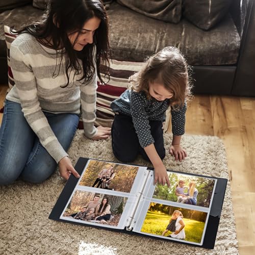 Aegero 100 Pack 5 x 7 Photo Sleeves for 3 Ring Binder(400 Pictures), Heavy-Duty Archival Photo Page Protectors, Clear Picture Album Refill Pages Holds, Acid-Free - size: 5x7inch-2pocket, style: 100 pack