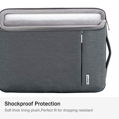 LANDICI 360° Protective Laptop Sleeve 13-14 Inch, Computer Bag Carrying Case for MacBook Air 13 M1/M2, MacBook Pro 13/14, Chromebook 14, Slim, Shockproof, Waterproof, Grey - color: Grey, size: 13-14 Inch