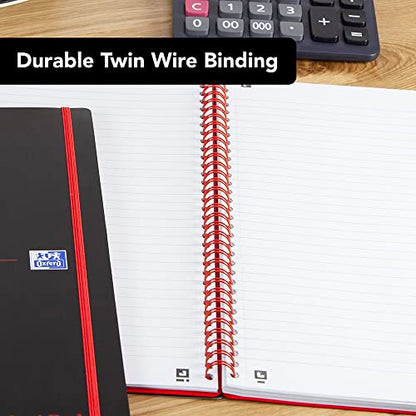 Black n' Red A5 Recycled Twinwire Poly Cover Notebook - Black/Red