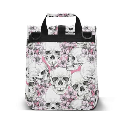 MNSRUU Insulated Lunch Bags Women Men, Halloween Skull Flowers and Pink Cherries Portable Reusable Thermal Meal Tote Cooler Bag Organizer, Adjustable Shoulder Strap, Handle - color: Skulls 084