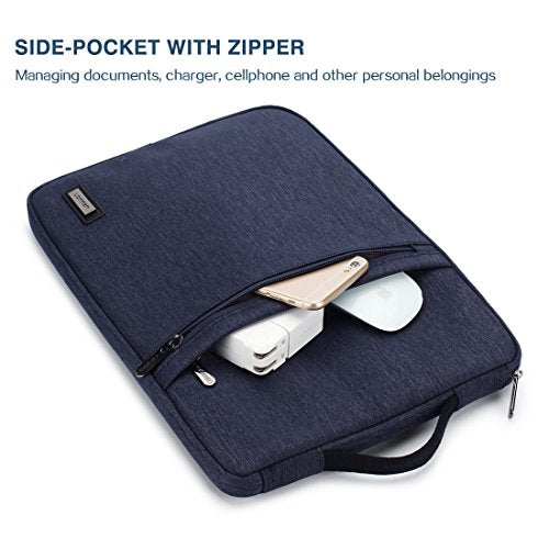 LONMEN 12.5-13 inch Laptop Sleeve Case Water-resistant Handle Bag for MacBook Pro Touch Bar/iPad Pro/Dell Latitude 7290/ASUS ZenBook 13 UX331UN/13.9" HUAWEI MateBook X Pro - color: Blue, size: 13 Inch