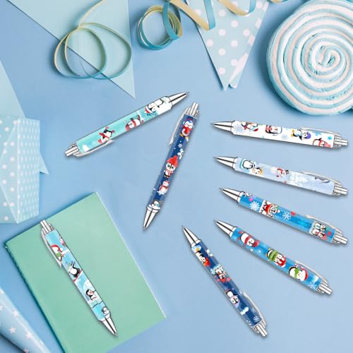 Idealmuzik Penguin Pens Set – Cute Penguin-Themed Gel Pens for Teachers, and Office Gift Exchange – Funny Penguin Designs – Perfect Stationery Gifts, Party Favors, 8 Pack - style: Penguin
