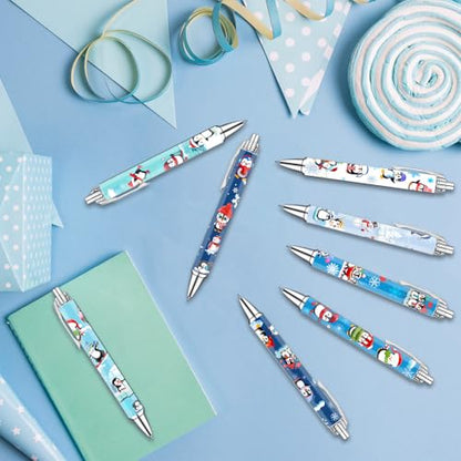 Idealmuzik Penguin Pens Set – Cute Penguin-Themed Gel Pens for Teachers, and Office Gift Exchange – Funny Penguin Designs – Perfect Stationery Gifts, Party Favors, 8 Pack - style: Penguin