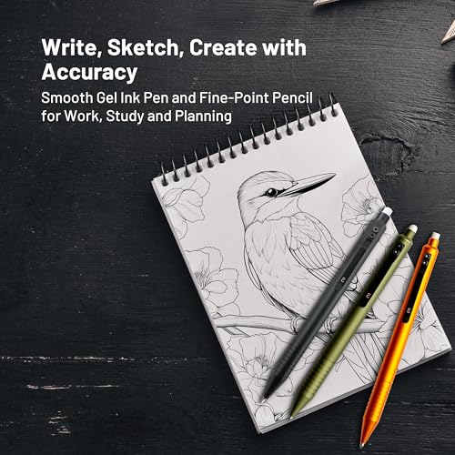 Everyman Aegean Grafton Pen and Pencil Set | Premium EDC Metal Gel Ink Pen + Mechanical Pencil | Refillable Executive Writing Tools for Office, Business, Men’s Gift & Daily Use - color: Aegean, style: Pen and Pencil Set