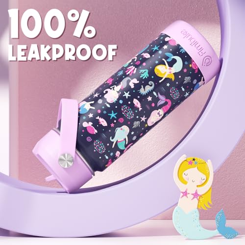 Fimibuke Kids Insulated Water Bottle, 18oz BPA FREE Kids Cup with Straw Double Wall Vacuum Travel Tumbler 18/8 Stainless Steel Leak Proof Toddler Water Bottle for School Boys Girls, 2 Pack - color: Game & Soccer