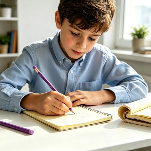 SHIDOW #2 HB Purple Wood Pencils With Erasers Office Writing 30 Pack | Purple Pencil Erasable