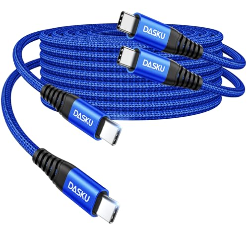 USB C to C Cable 100W Fast Charging 10FT, 2Pack USB C to USB C iPhone Cable | for Carplay, Durable USB Type C Cord for iPhone 17/16/15 Pro Max/Samsung Galaxy S26 S25 MacBook Air iPad Pro and More-Blue - color: Blue, size: 10FT 2Pack, style: 100W USB C to
