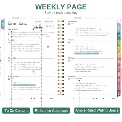 Planner 2026-2027, Weekly and Monthly Academic Year Calendar Planner, July 2026 - June 2027, Daily Agenda Book for Office School Supplies, Letter Size(8.5'' x 11'') - color: 2607-White Daisy, size: 8.5"x11"(Jul 2026-Jun 2027)