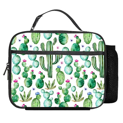 Cactus Lunch Bag Reusable Insulated Lunch Box Keep Food Cooler Thermal Lunch Tote for Women Men - color: Cactus
