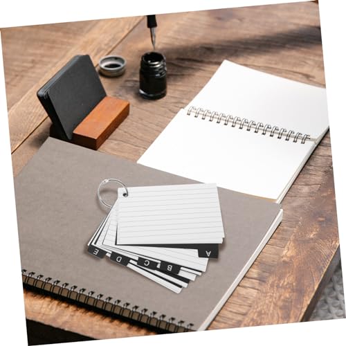 HOMSFOU Index Cards with Metal Binder Rings Blank Flash Cards for Studying and Office Use 3x5 Inches Convenient Learning Tools for Students and Professionals