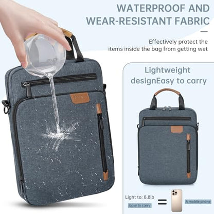 12.9 Inch Tablet Sleeve Bag, Padded Carrying Case for 13" iPad Air M4 M3 M2 2026-2024, iPad Pro M5 M4 M2 M1, Samsung Galaxy Tab S9 FE+/S9+/S8+/S7 FE/S7+ 12.4" 2022/2023, Surface Laptop Go 12.4" - color: Blue, size: 12.9 Inch