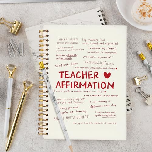 Teacher's Affirmation Notebook, Teacher Appreciation Gifts Journal For Women, Cute Motivational Floral Teach Love Inspire Notebooks, 5.5x8.3 Inch - color: Affirmation
